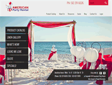 Tablet Screenshot of americanpartyrental.com